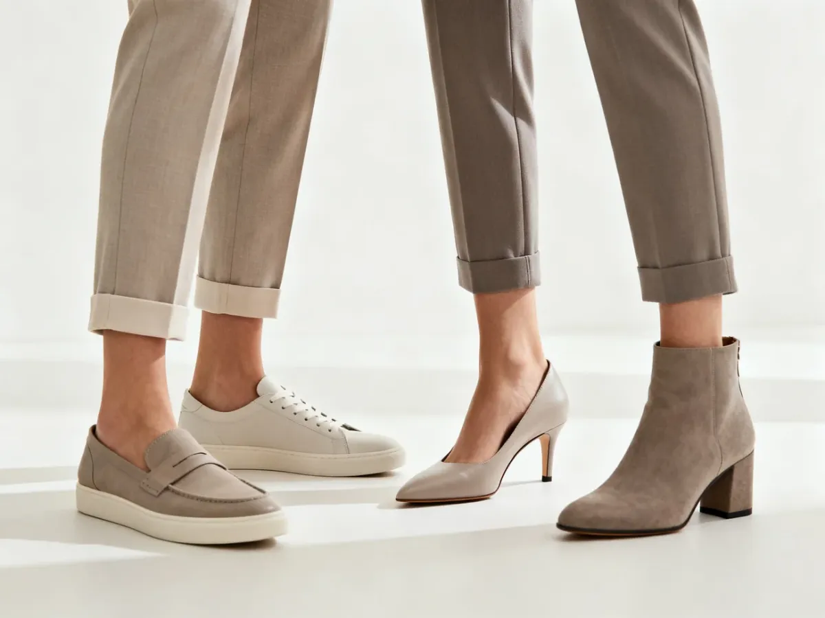 Spodnie 7/8 i wąskie nogawki zestawione z loafersami, sneakersami, czółenkami i botkami